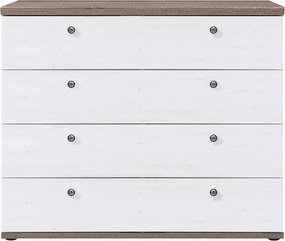 Komód, canyon fenyő/sonoma trüffel tölgy, TEINA KOM4S