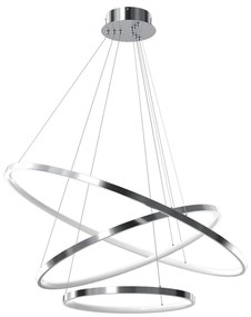 LED Csillár zsinóron ROTONDA LED/93W/230V matt króm