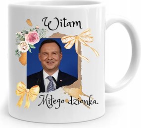 Andrzej Duda Elnök Bögre Szép Napot Nyomtatott Fotóval
