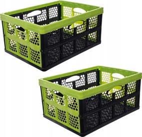 Összecsukható Doboz Csomagtartó Bevásárló Kosár Összecsukható Tartály 32L Nagy 2db
