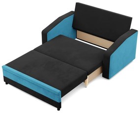 Hewlet kanapé, szövet anyag, fekete - kék