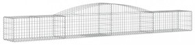 vidaXL 20 db íves horganyzott vas gabion kosár 400x50x40/60 cm