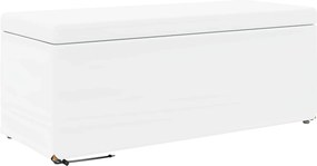 vidaXL Zsámoly Fehér 101 x 41 x 40 cm Műbőr és Műanyag Fa