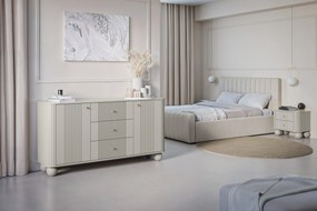 Vesper éjjeliszekrény készlet 56 cm - kasmír / arany fogantyúk / gömb alakú lábak