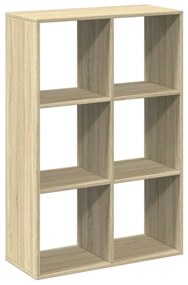 sonoma tölgy szerelt fa elválasztó könyvespolc 69,5x29x103,5 cm