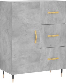 vidaXL betonszürke szerelt fa tálalószekrény 69,5 x 34 x 90 cm