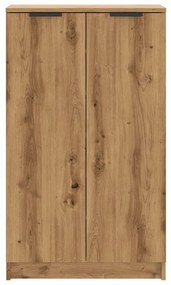 kézműves tölgy színű szerelt fa cipőszekrény 59 x 35 x 100,5 cm