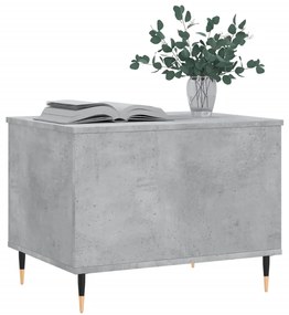 Betonszürke szerelt fa dohányzóasztal 60 x 44,5 x 45 cm