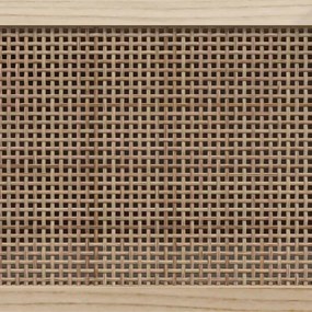 barna tömör fenyő és természetes rattan TV-szekrény 80x30x40 cm