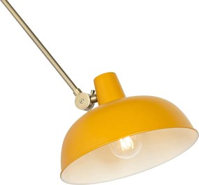 Okos sárga fali lámpa bronzszínű Wifi P45-tel - Milou