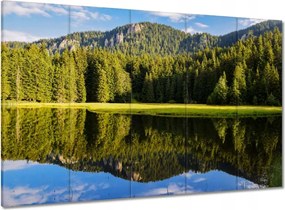 Vászonkép 100x70 Hegyi táj gyönyörű felhőkkel