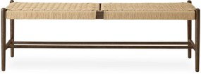 Amigo pad, 140 cm, natúr fonat ülőlap, füstös tölgy láb