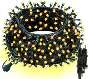 KarĂĄcsonyfa LĂĄmpĂĄk FĂ©nyek 100M 600LE FehĂ©r Meleg KĂŒltĂ©ri BeltĂ©ri