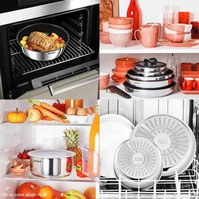 Rozsdamentes acél serpenyő készlet tapadásmentes felülettel, levehető nyéllel 2 db-os ø 26 cm INGENIO Cook Eat L8813S75 – Tefal