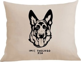 Párna párnahuzat nyomott mintás Német juhászkutya+Név