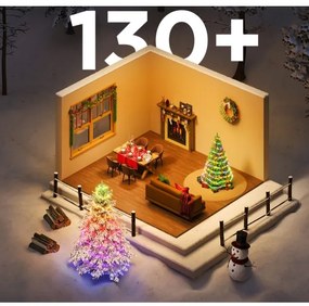 Govee - LED RGBICW kültéri karácsonyi lánc 2700-6500K 20m Wi-Fi Matter IP66