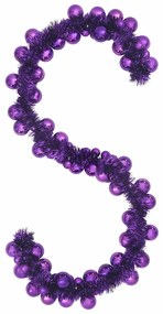 Karácsonyi gömb girland Lila 186 cm Polisztirol