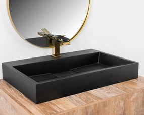 Konglomerátum mosdó GOYA BLACK MAT 70CM