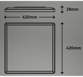 Briloner 7091-416 - RGBW LED mennyezeti lámpa SLIM LED/22W/230V + távirányító