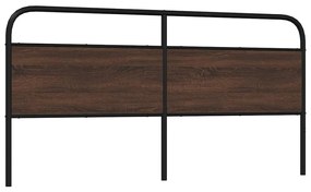 barna tölgy színű acél és szerelt fa fejtámla 180 cm