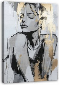 Vászonkép Modern Nő Arc Vászon Fal A Nappali Hálószobájába 120x80