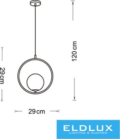 UNIVERSO Függeszték 10W IP20 Óarany 1xG9