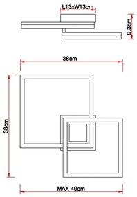 Globo 67297D2 - LED Mennyezeti lámpa BEATRIX LED/18W/230V