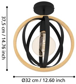 Eglo 43736 - Mennyezeti lámpa BASILDON 1xE27/40W/230V