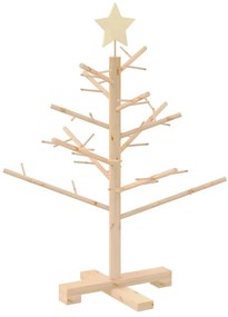 Fából készült Karácsonyfa Természetes 75 cm Tömör fenyőfa