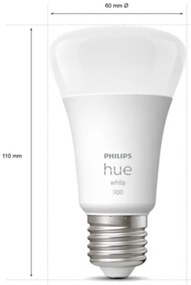 KÉSZLET 2x LED Dimmelhető izzó Philips Hue WHITE E27/9,5W/230V 2700K