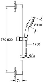 GROHE 26954001 - Zuhanyszett VITALIO START 110 900 mm fényes króm