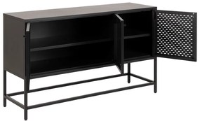 Fekete fém alacsony komód 125x75 cm Newcastle – Actona