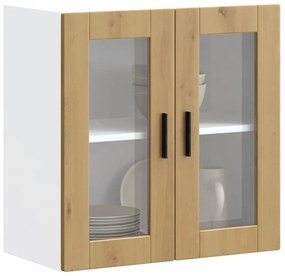 konyhai fali szekrény üvegajtóval Porto&quot; Artisan Oak&quot;