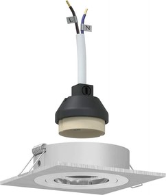 vidaXL Spotlámpa 6 pcs Ezüst 9 x 9 x 2 cm Alumínium