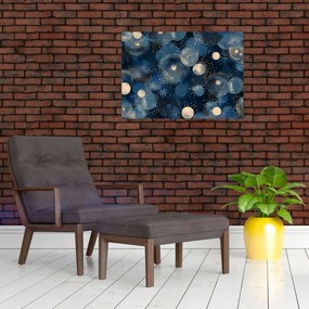 Kép - Kék-arany gyűrűk (70x50 cm)