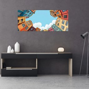 Kép - Házak között (120x50 cm)