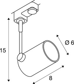 SLV BIMA 152241 Sínreflektor 1x50W/GU10 IP20