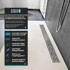 AQUAMARIN Zuhanyzó lemez megszakított 120 cm