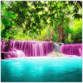 Poszterek 30x30 Színes tájkép Vízesés