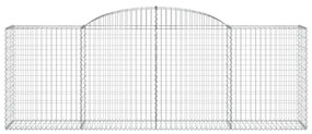 9 db íves horganyzott vas gabion kosár 300 x 50 x 100/120 cm