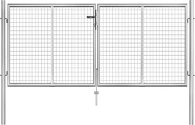 vidaXL ezüst színű horganyzott acél kerti kapu 300 x 100 cm