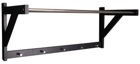 Padova kalaptartó fogas, fekete fa, fekete steel 78x32 cm