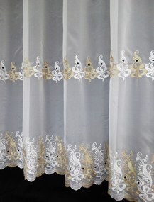 Mg Tor 1202 Fátyol Fehér hímzés Arany 210x280cm lengyel