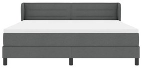 Boxspring Ágy Matrac Szürke 180x200 cm Anyag