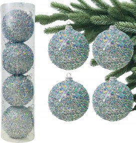 Holo Ezüst karácsonyfa Bombák Karácsonyfa Buborékok 3D karácsonyfa gömb szett