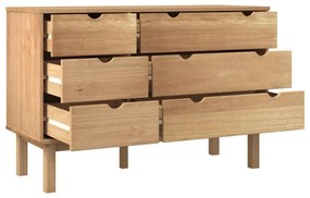OTTA tömör fenyőfa fiókos szekrény 111x43x73,5 cm