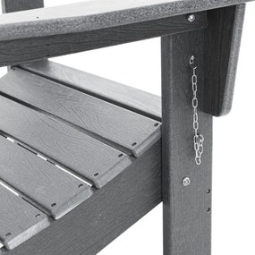 Összecsukható Adirondack szék Világosszürke 74.5x80.5x90 cm HDPE