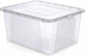 Tárolódoboz Műanyag Nagy Doboz Játékdoboz 20L Fedél