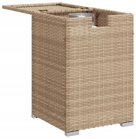 bézs polyrattan propántartály borító asztal 40 x 40 x 60 cm