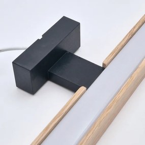 Brilagi-LED fürdőszobai tükörmegvilágítás WOODY MIRROR LED/8W/230V IP44 tölgy/fekete